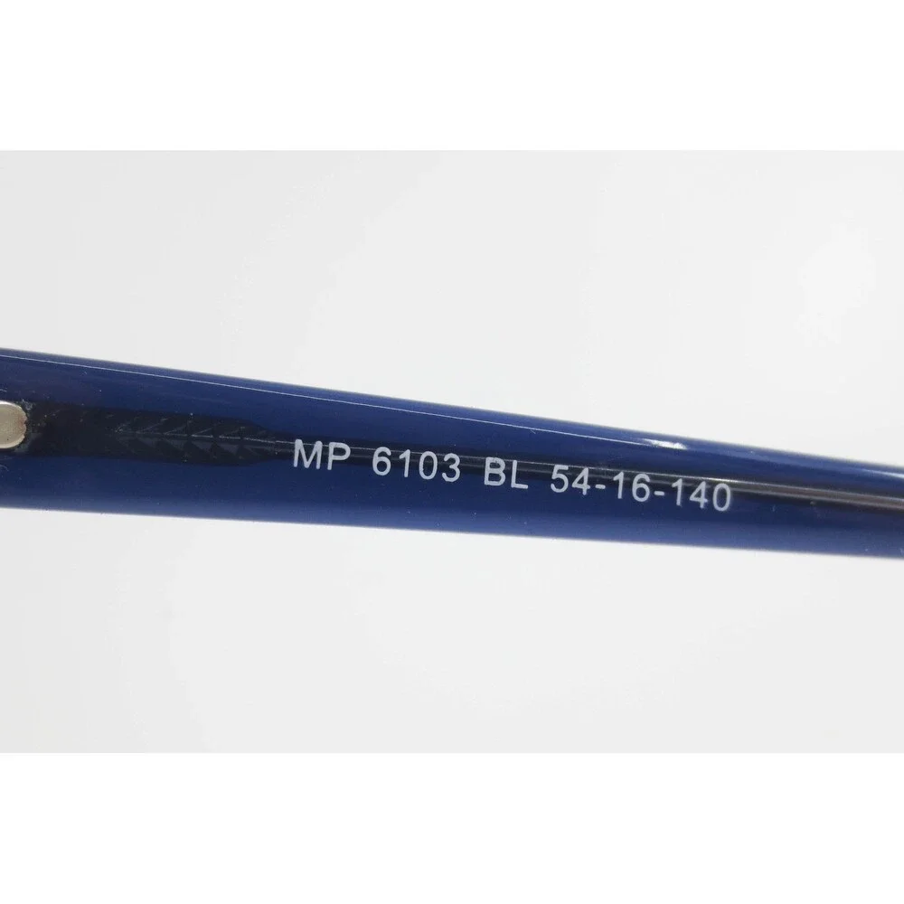 Modern Navy Blue Rectangular Eyeglass Frames MP 6103 BL 54-16-140 Full Rim Mens